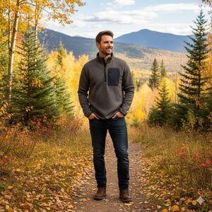 Alaskan Hardgear Blackburn 1/4 Zip Fleece Pullover Mock Neck Gray 2XL Duluth